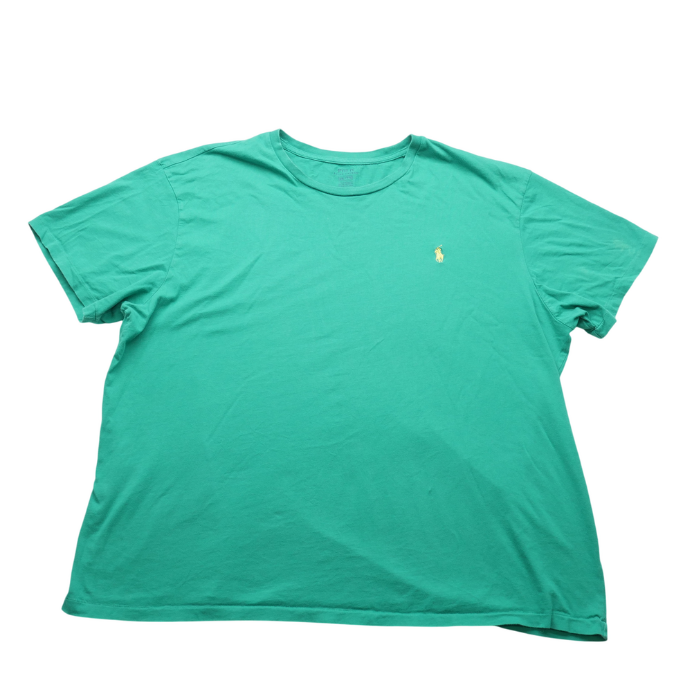 Polo Ralph Lauren Shirt Mens XXL Classic Fit Crewneck Green Embroidered Logo